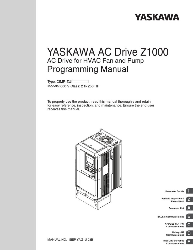 YASKAWA Z1000 CIMR-ZU*A Series Programming manual