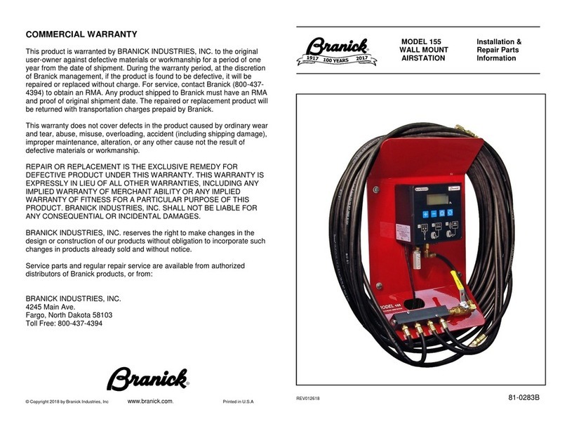 Branick 155 Installation & Repair Parts Information