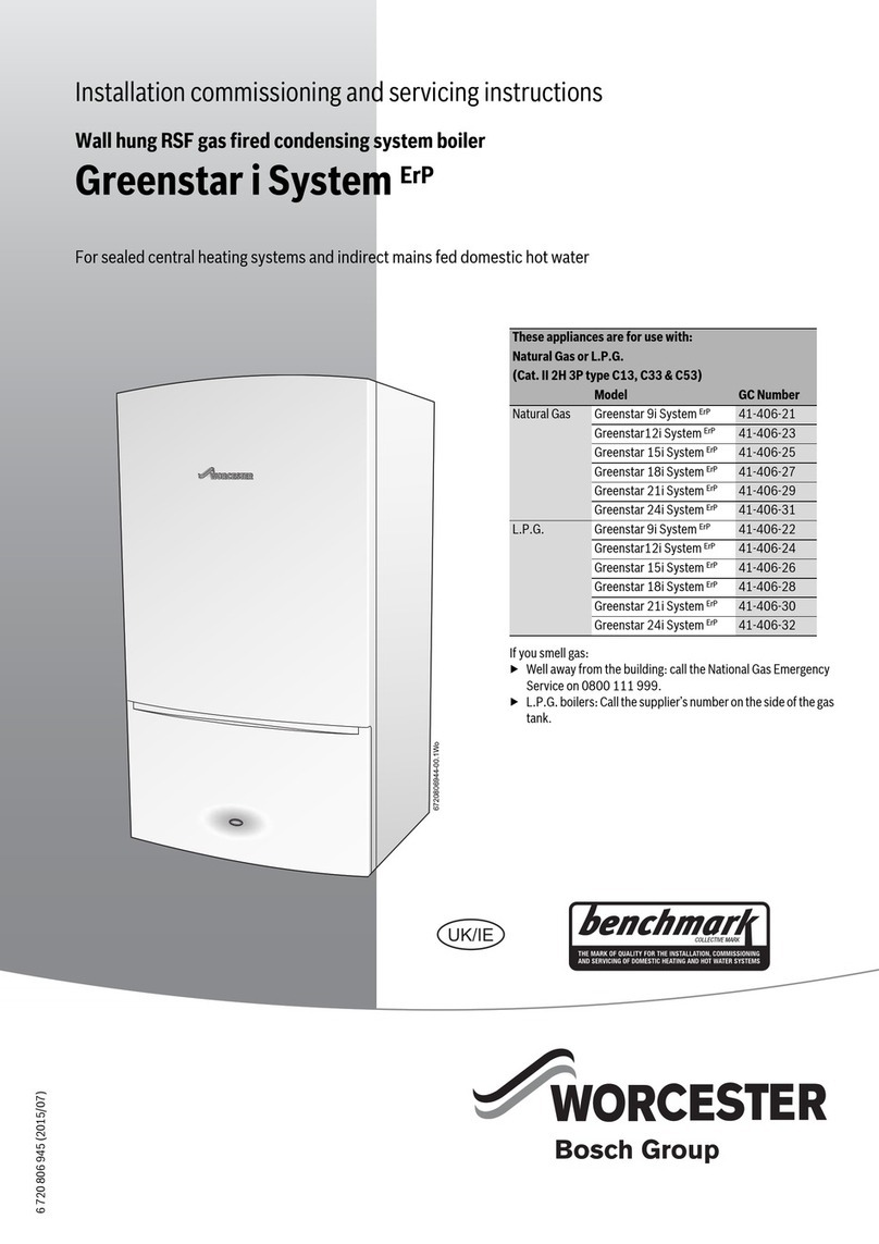 Worcester Greenstar i System ErP Series Installation, commissioning and servicing instructions