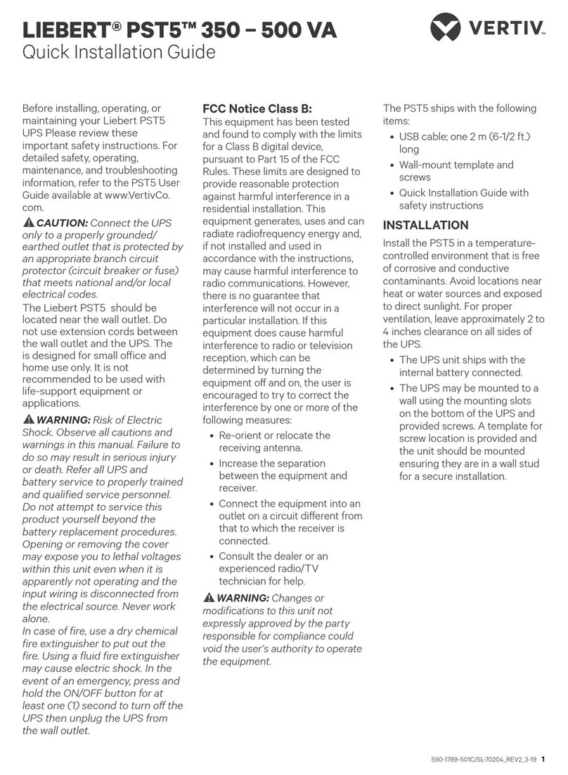 Vertiv Liebert PST5 Series User manual