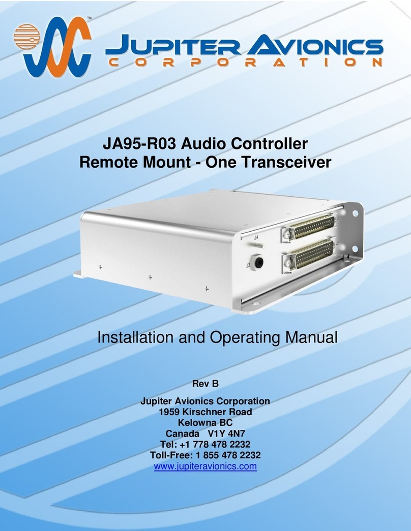 Jupiter Avionics JA95-R03 Installation and operating manual