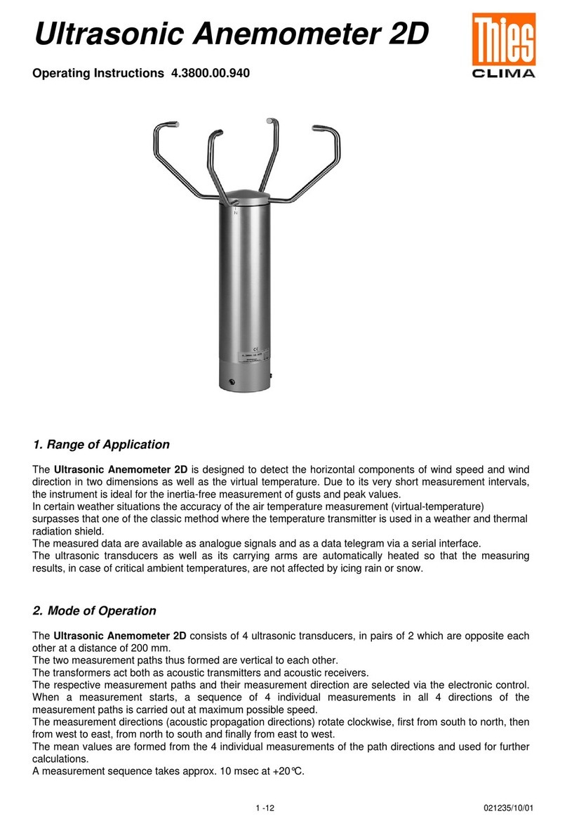 Thies CLIMA Ultrasonic Anemometer 2D User manual