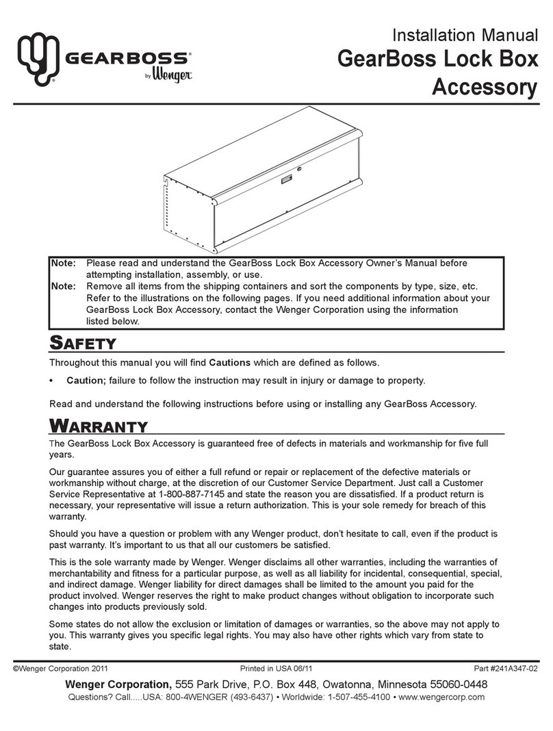 Wenger GearBoss Lock Box Accessory User manual