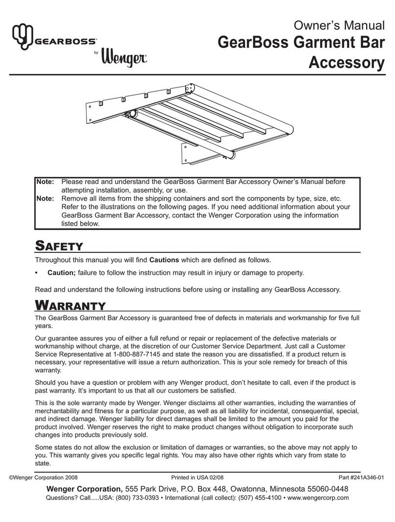Wenger GearBoss Garment Bar Accessory User manual