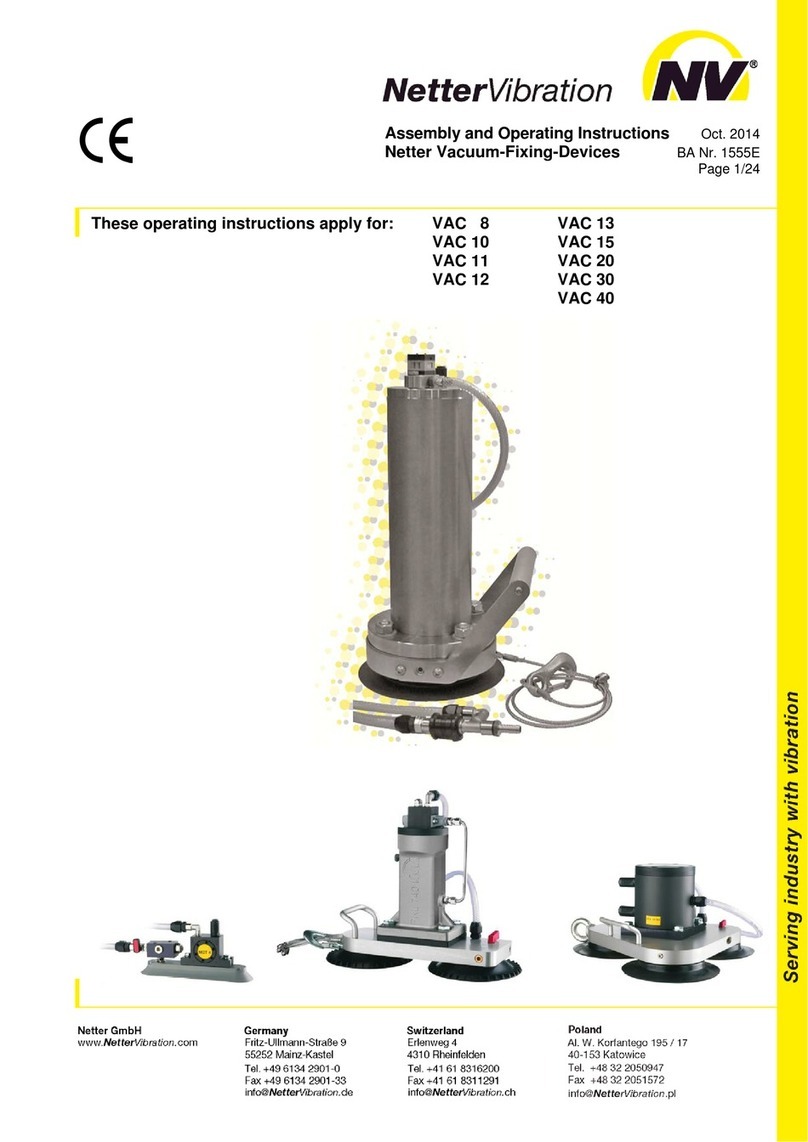 NetterVibration VAC 8 User manual