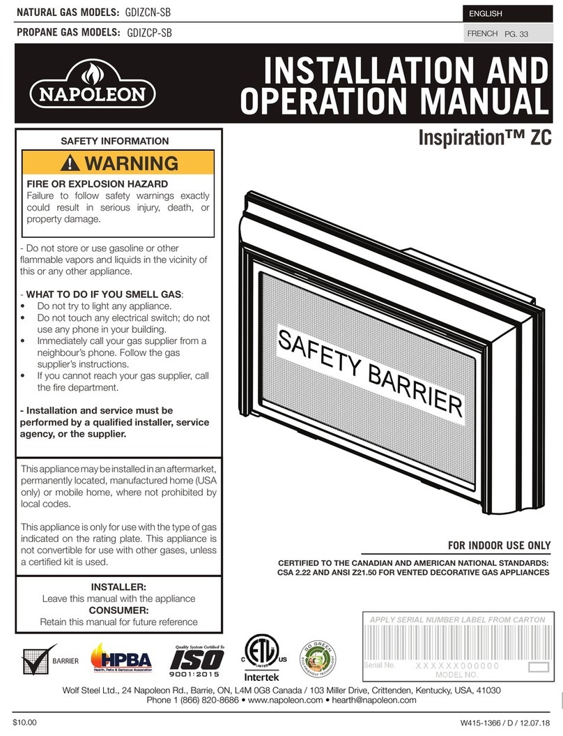 Napoleon Inspiration ZC Series User manual