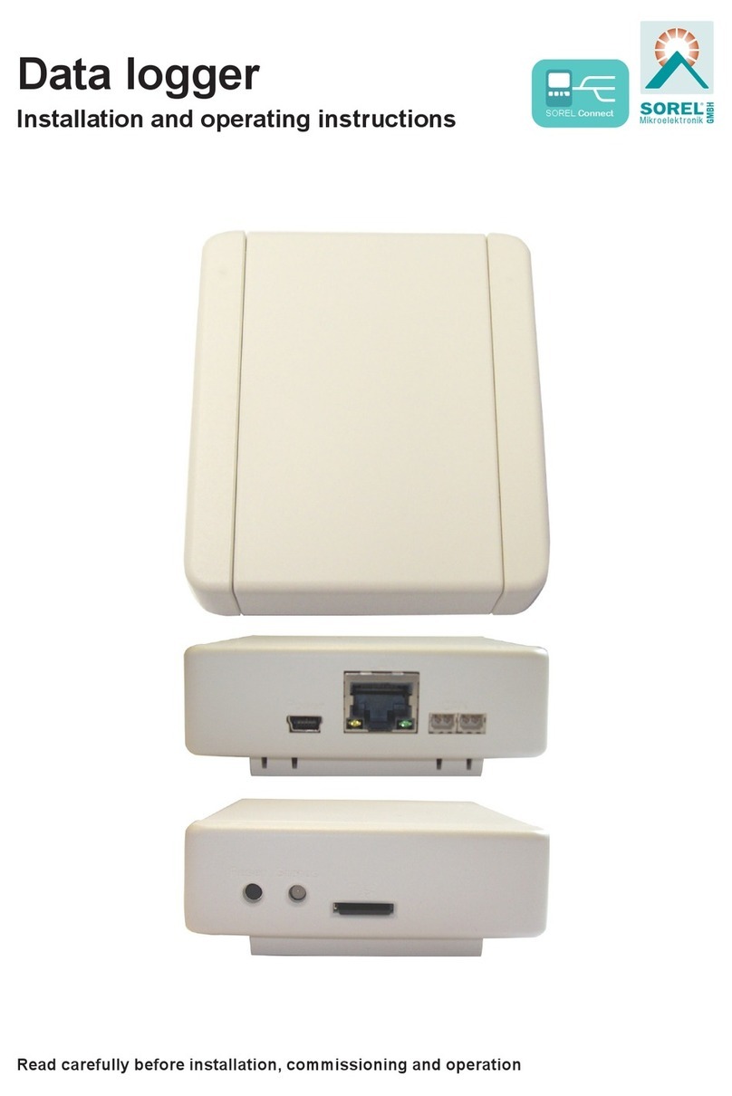 Sorel Data logger Installation and operating instructions