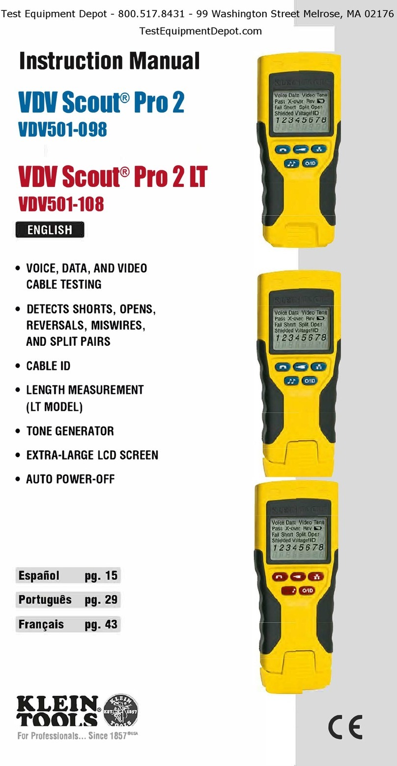 Klein Tools VDV Scout Pro 2 VDV501-098 User manual