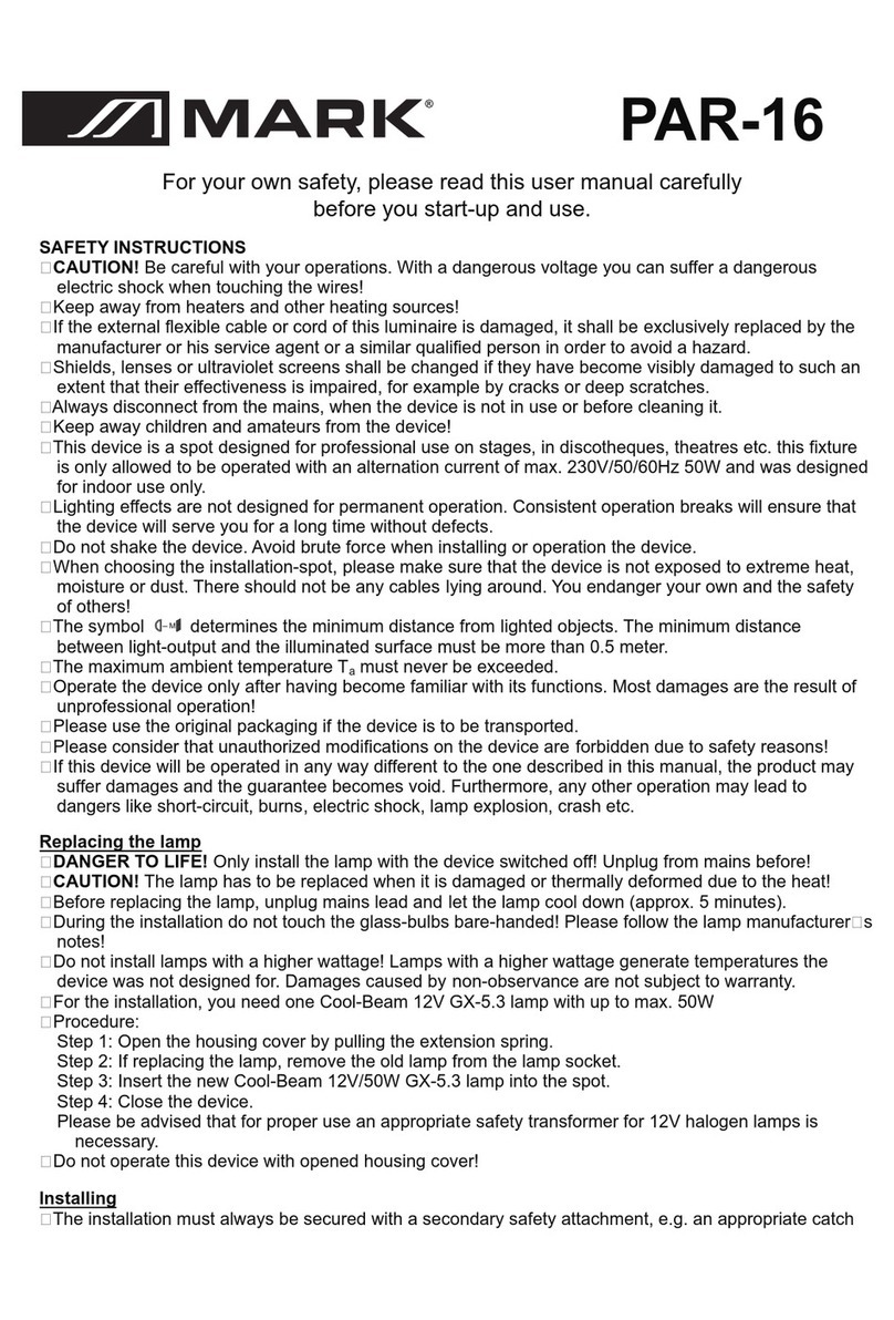 Mark PAR-16 user manual