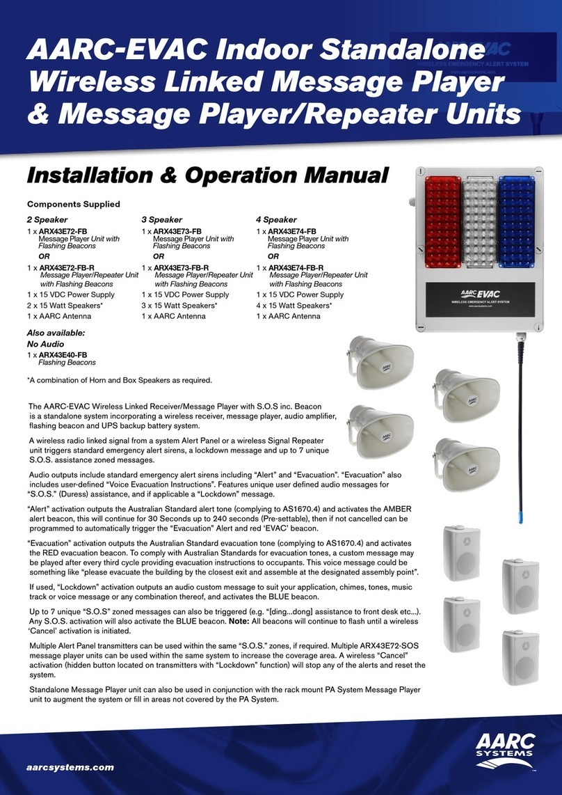 AARC Systems AARC-EVAC Installation & operation manual