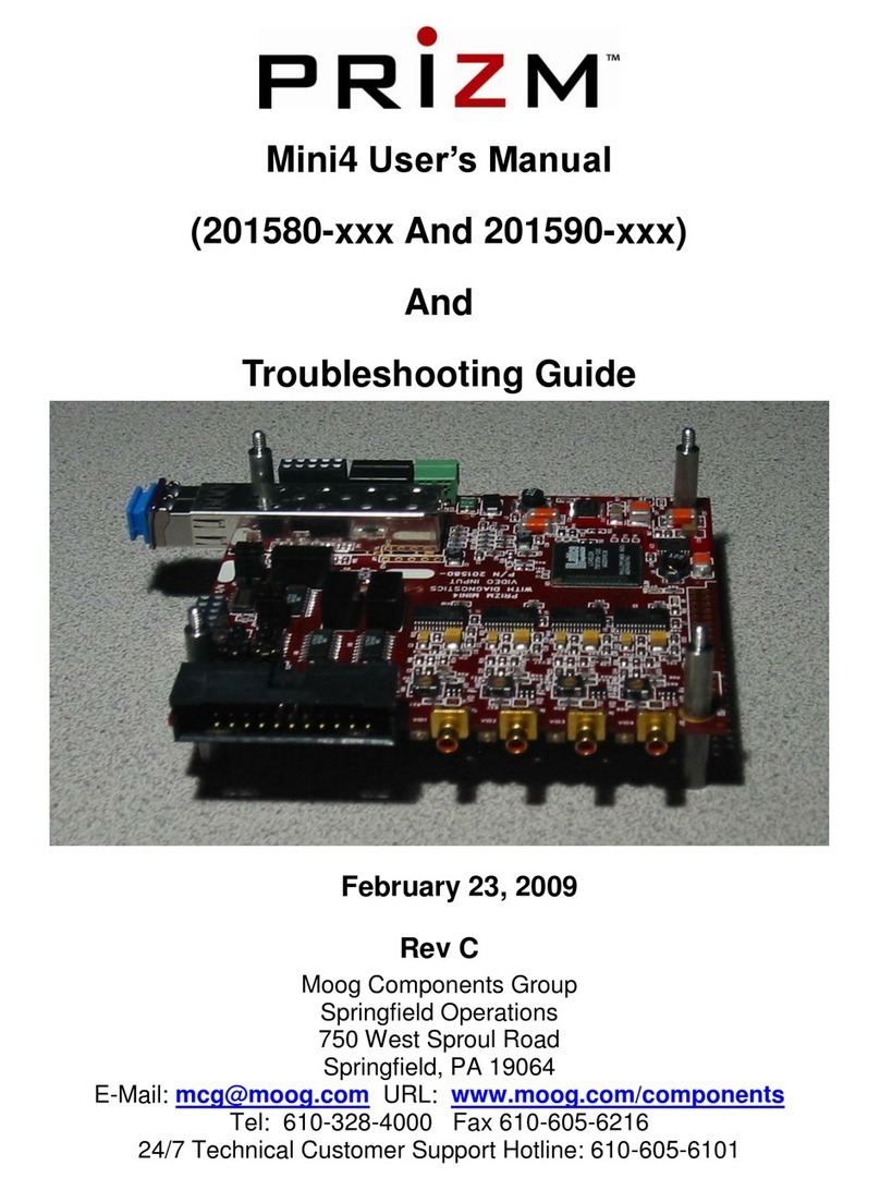 Moog PRIZM Mini4 Series User's manual and troubleshooting guide Moog PRIZM Mini4 Series User's manual and troubleshooting guide