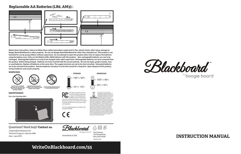 Boogie Board Blackboard 55 Doane Series instruction manual