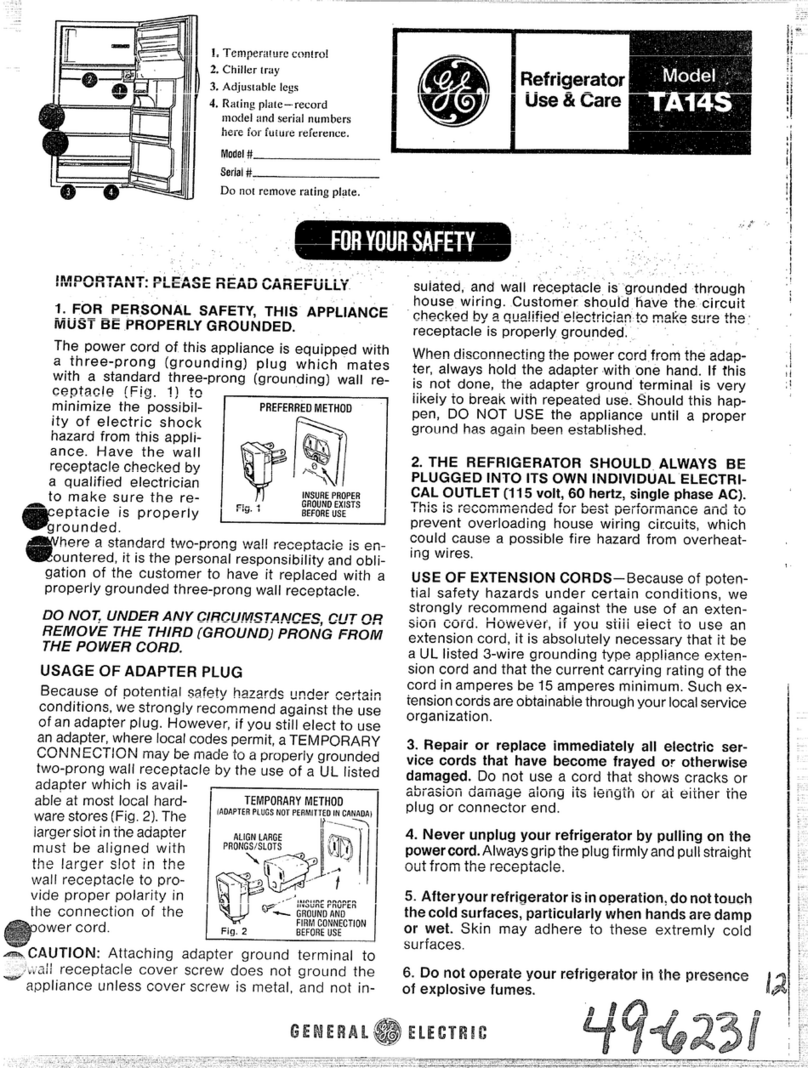 GE TA14S Owner's manual