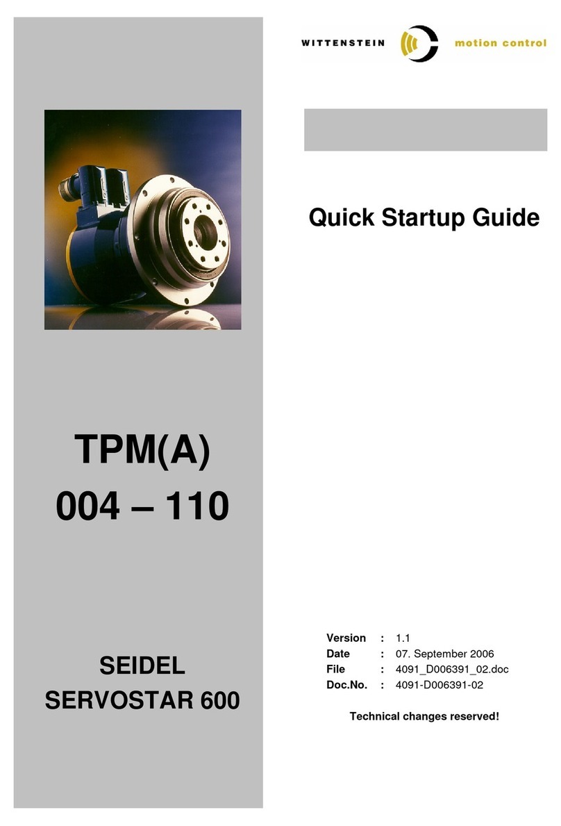 Wittenstein TPM Series Quick start up guide