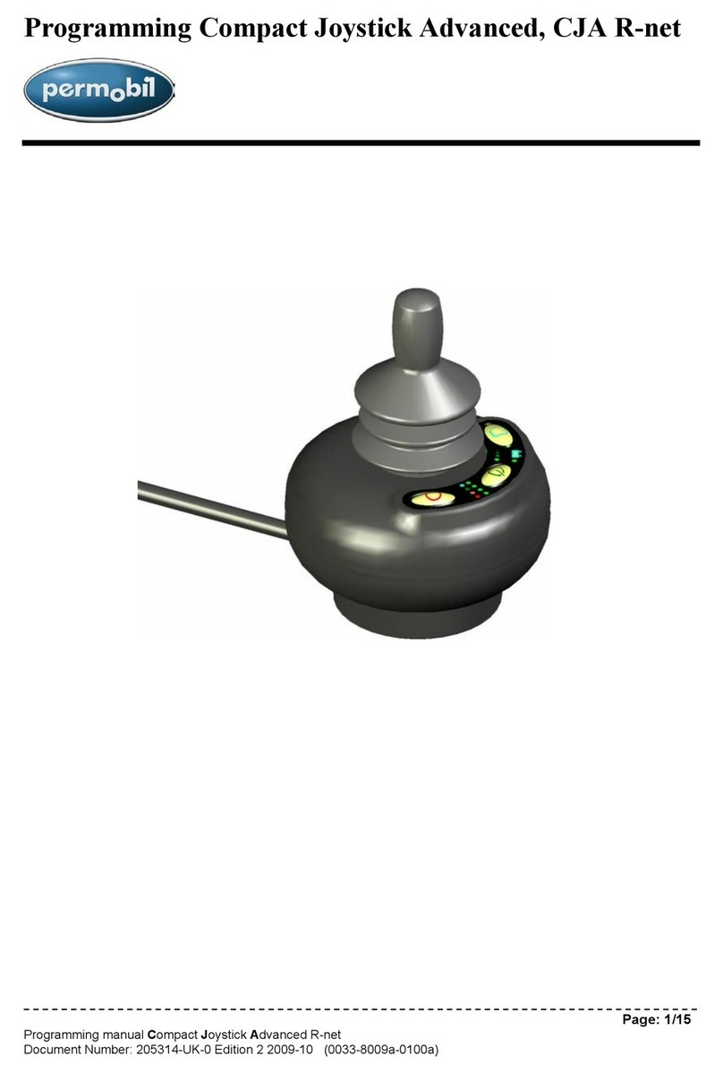 Permobil Compact Joystick Advanced R-net Programming manual