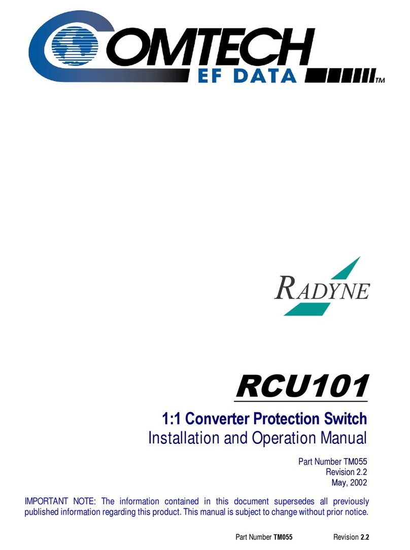Comtech EF Data Radyne RCU101 User manual