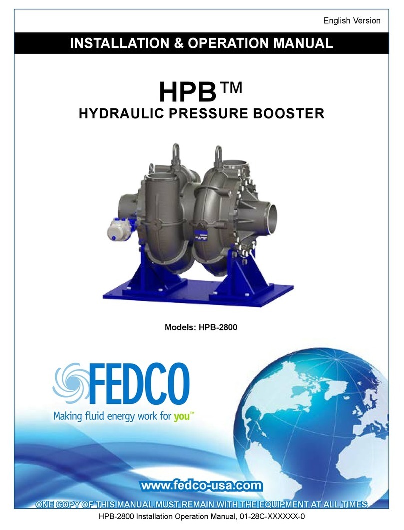 FEDCO HPB-2800 Installation & operation manual