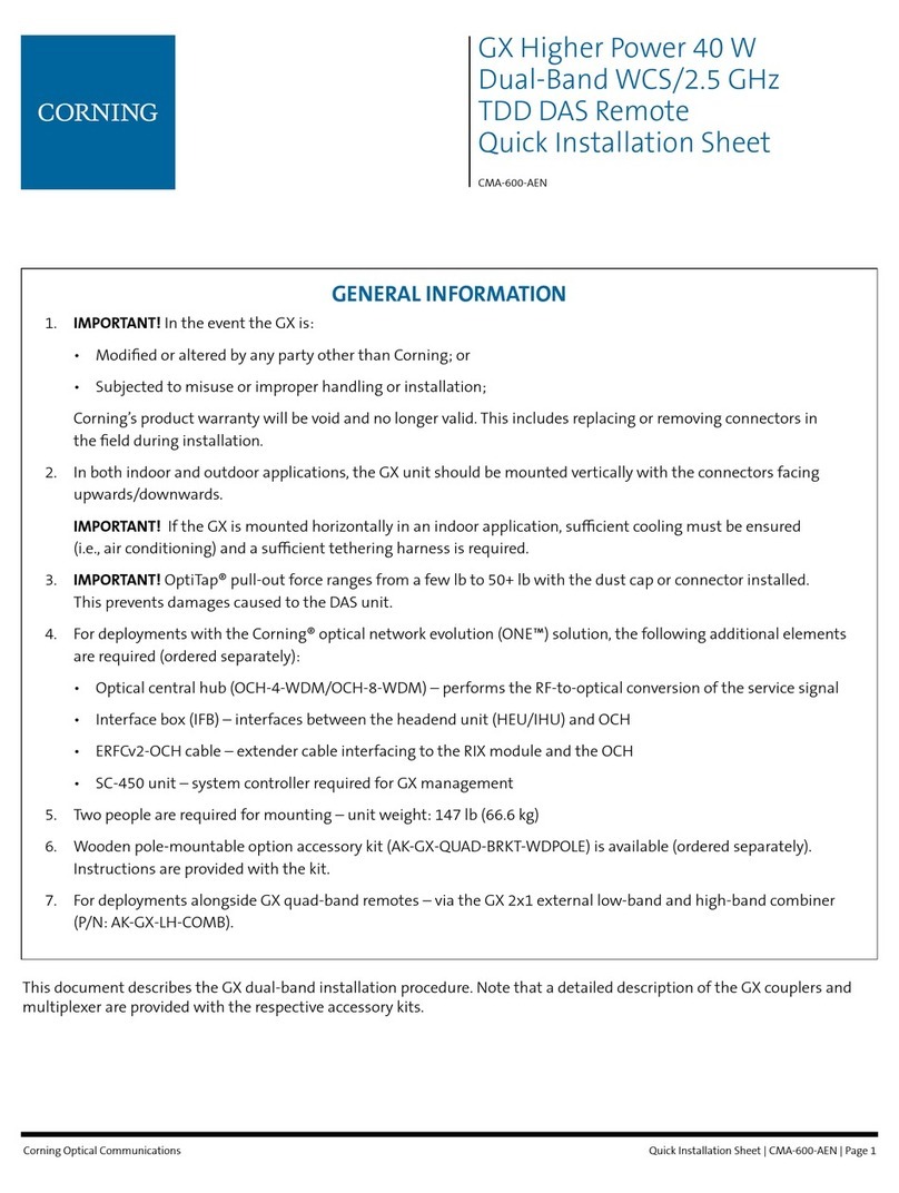CORNING ONE GX General information