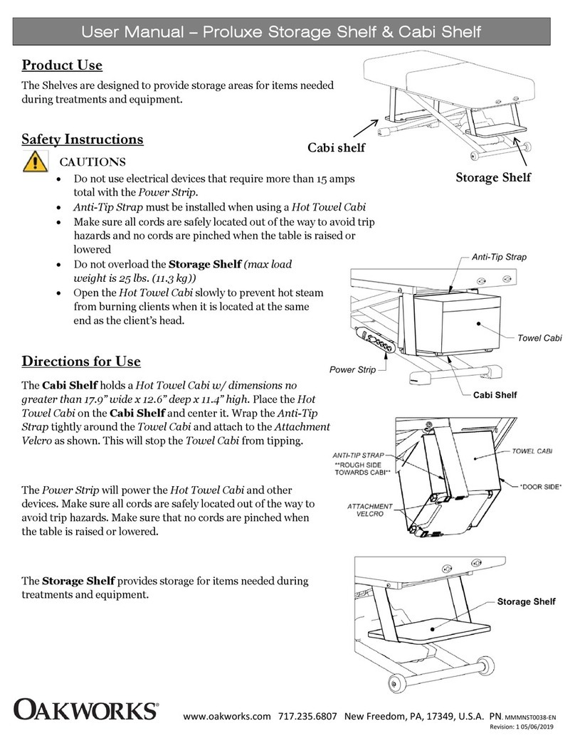 OAKWORKS Proluxe Storage Shelf User manual
