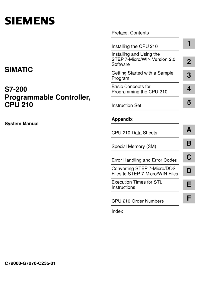 Siemens Simatic S7-200 CPU 210 User guide