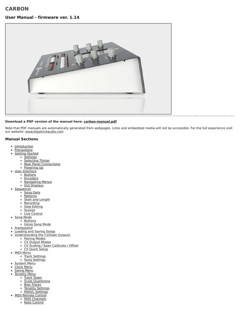 Kilpatrick Audio CARBON user manual