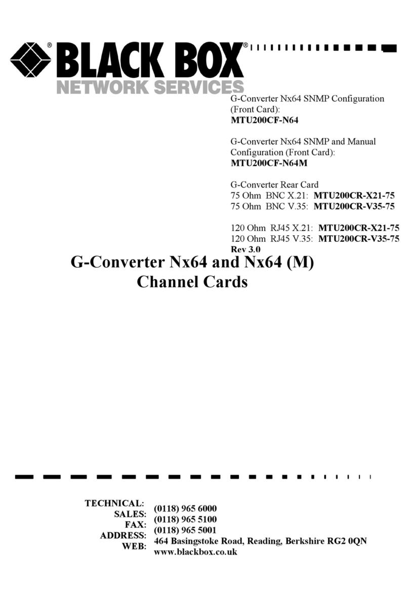 Black Box MTU200CF-N64 User manual Black Box MTU200CF-N64 User manual