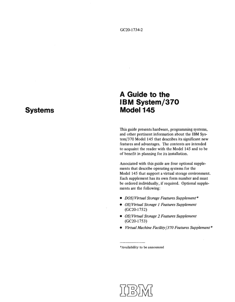 IBM System/370 145 User manual