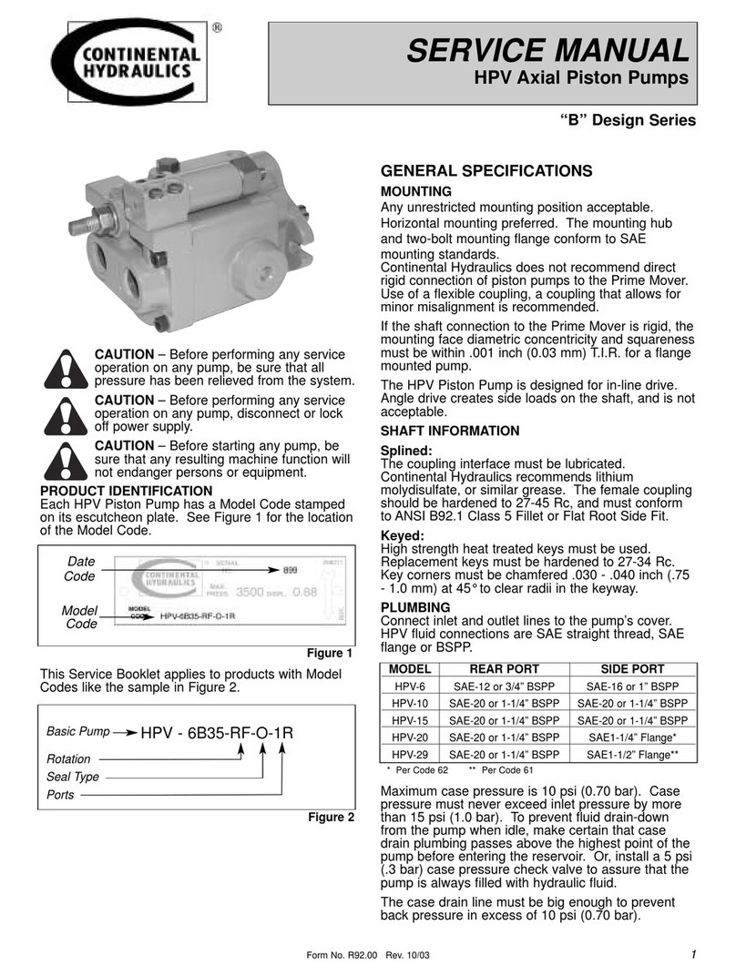 Continental Hydraulics HPV-6 Service manual Continental Hydraulics HPV-6 Service manual