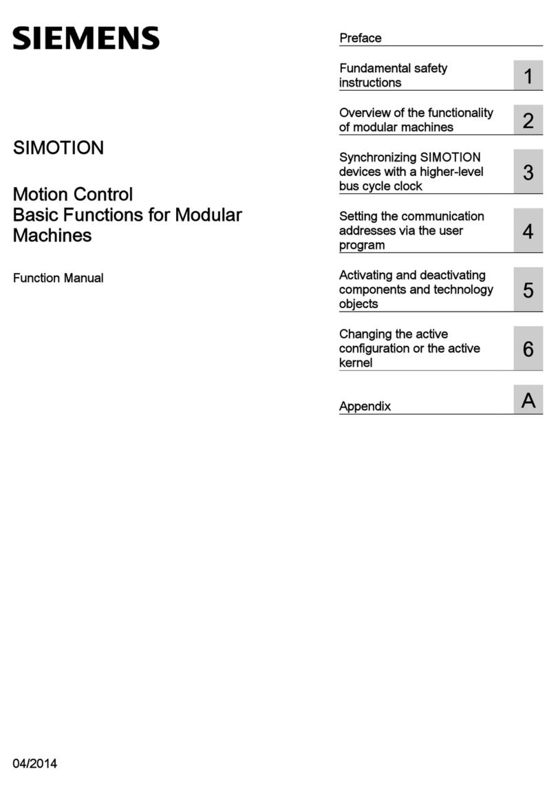 Siemens SIMOTION Parts list manual