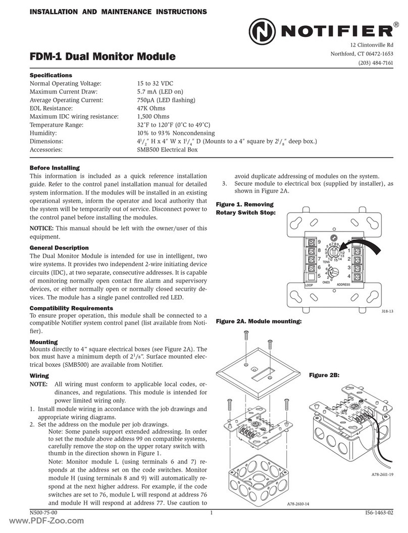 Notifier FDM-1 User manual