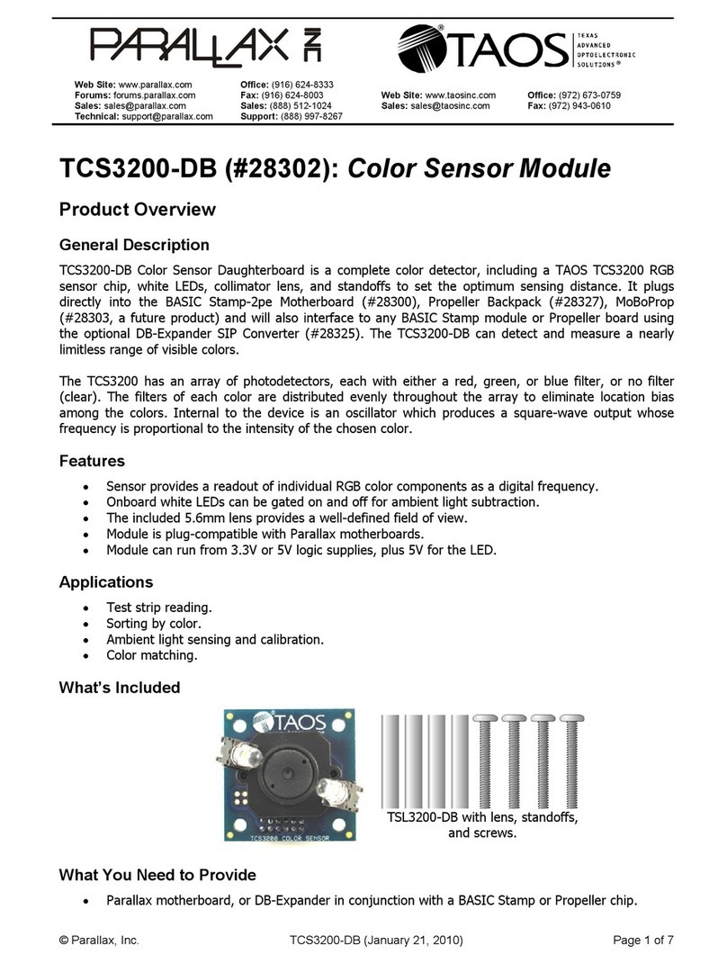 Parallax TCS3200-DB Operating and safety instructions