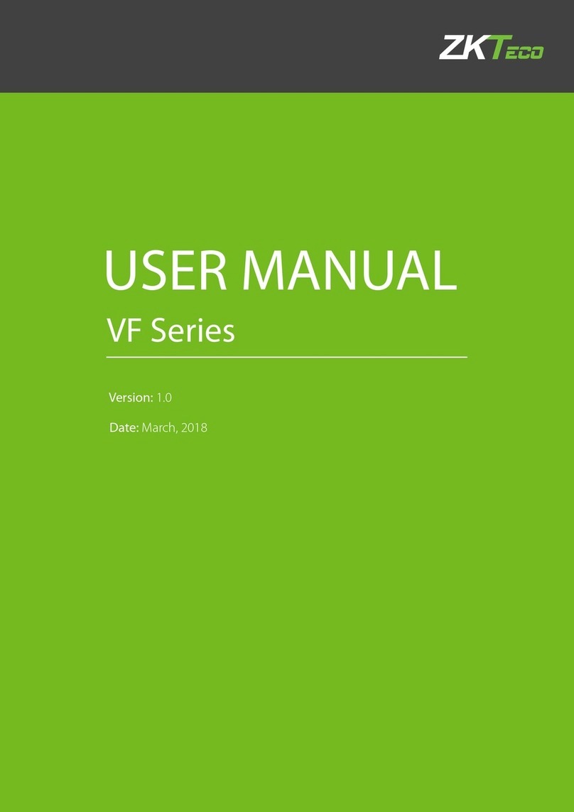 ZKTeco VF Series User manual