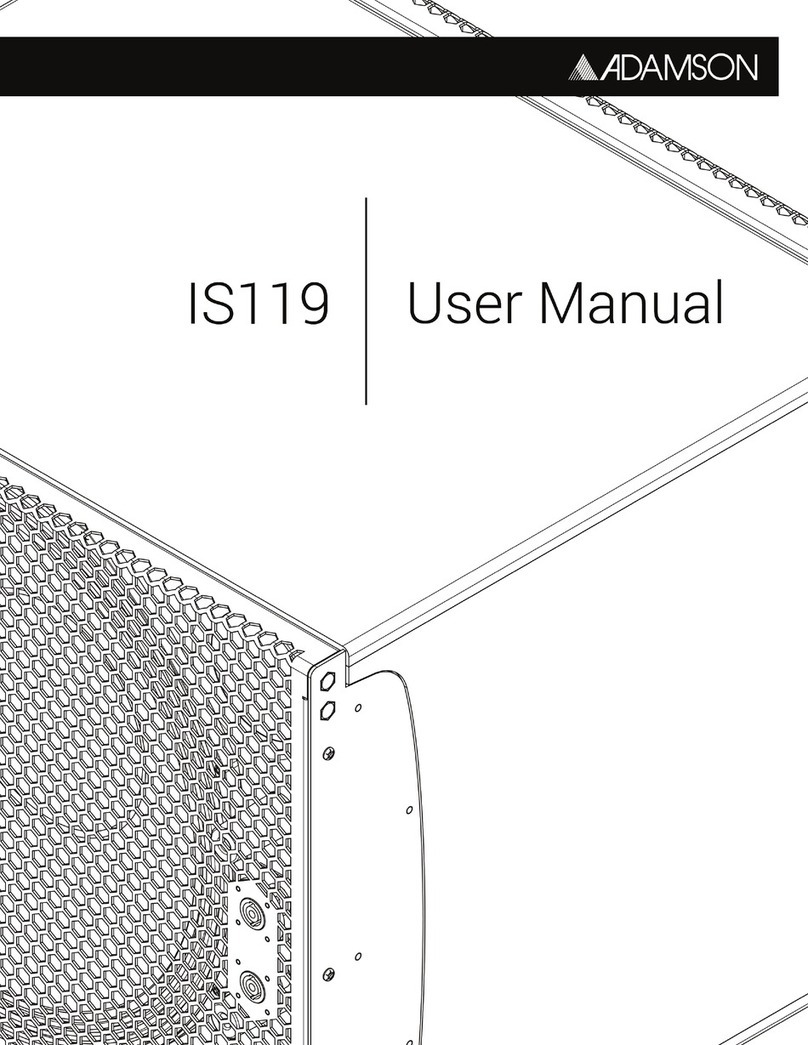 Adamson IS119 User manual Adamson IS119 User manual