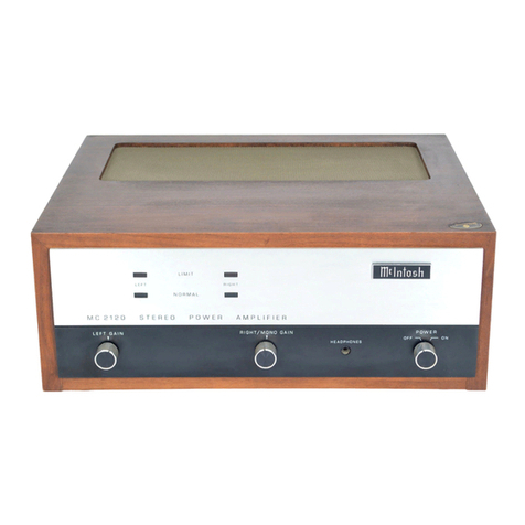 McIntosh MC 2120 User manual McIntosh MC 2120 User manual
