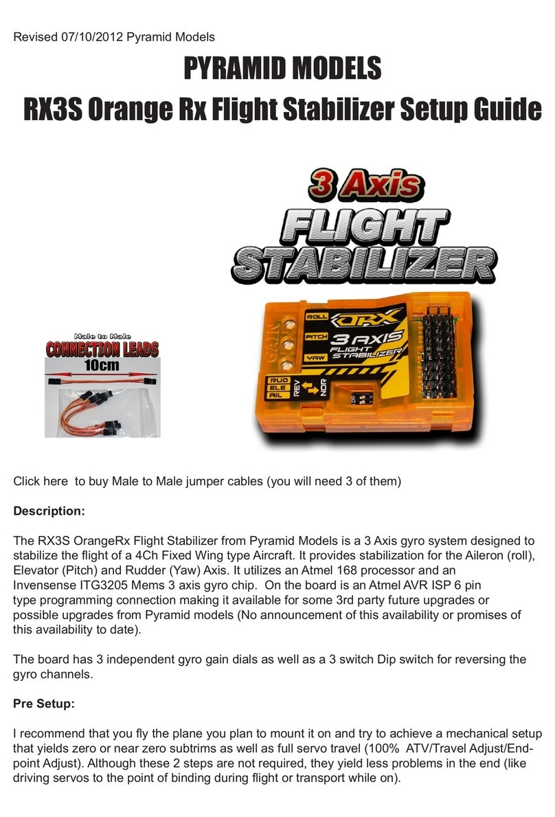 Pyramid Models RX3S Orange Rx Flight Stabilizer User manual