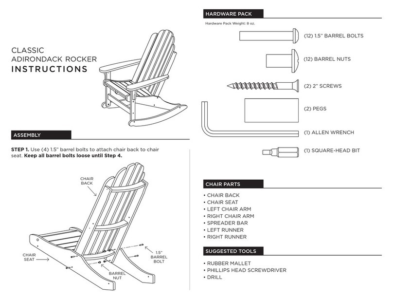 Nags Head Hammocks Classic Adirondack Rocker instructions