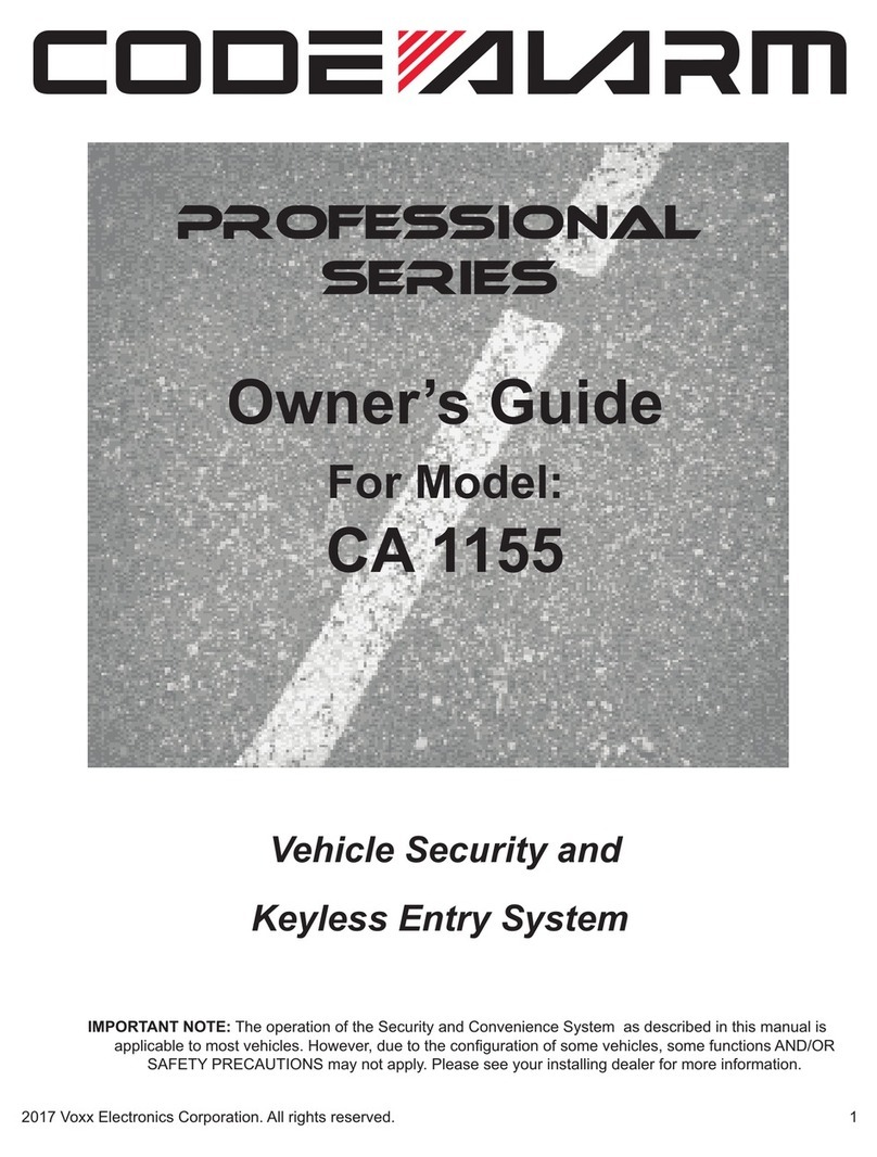 Voxx Code Alarm CA 1155 User manual
