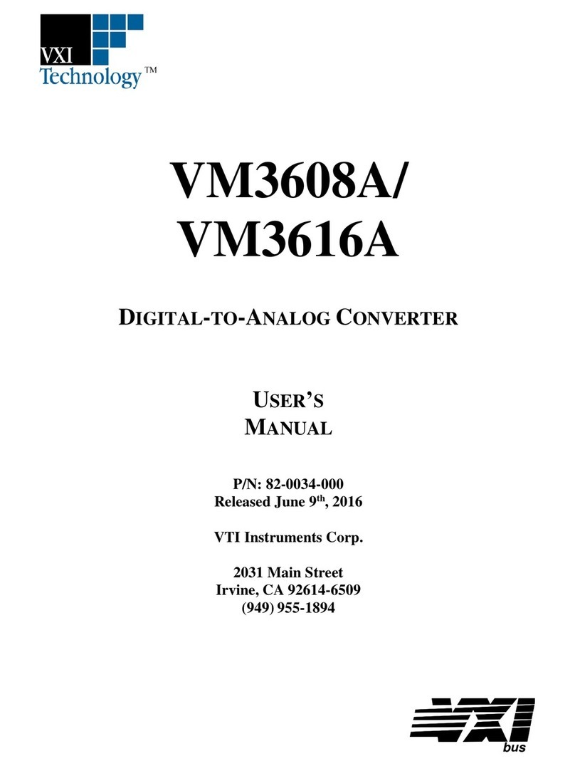 VTI Instruments VM3608A User manual