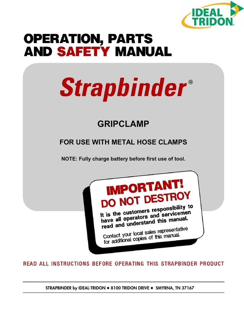 Ideal-Tridon Strapbinder Operation, parts and safety manual