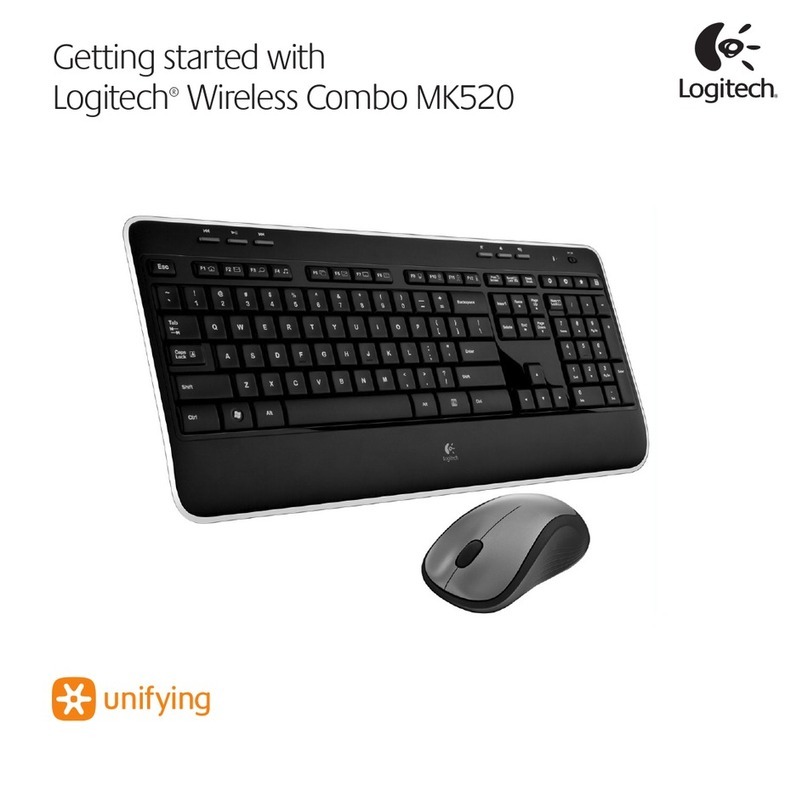 Logitech Wireless combo MK520 User manual