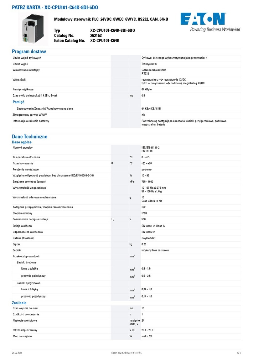 Eaton XC-CPU101 Series Manual