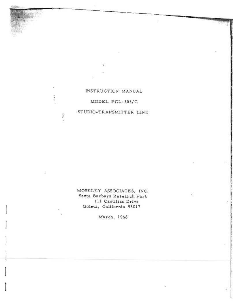 Moseley PCL-303/C instruction manual