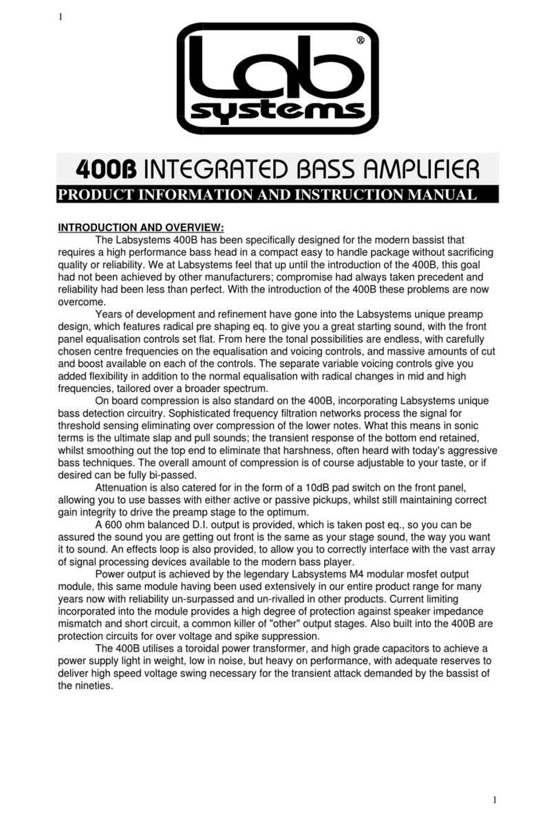 Lab systems 400B PRODUCT INFORMATION AND INSTRUCTIONS