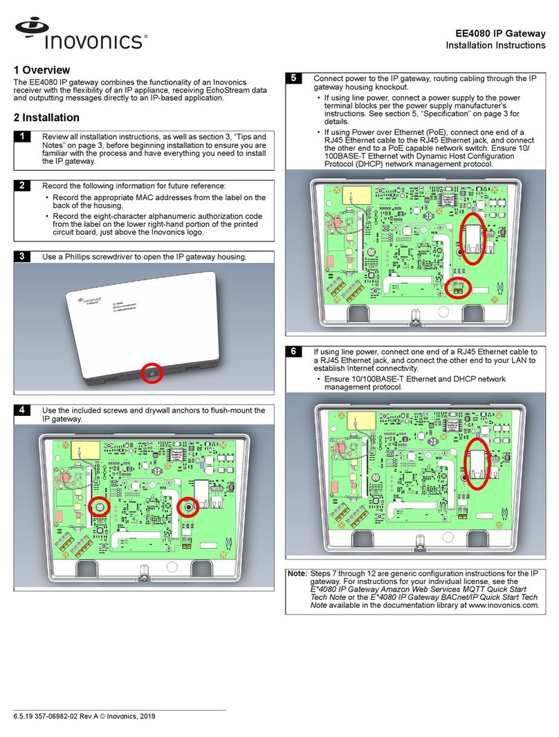 Inovonics EE4080 installation instructions