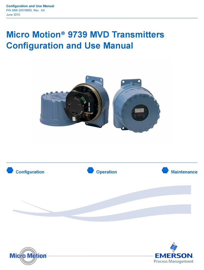 Emerson Micro Motion 9739 MVD Configuration and Use Manual