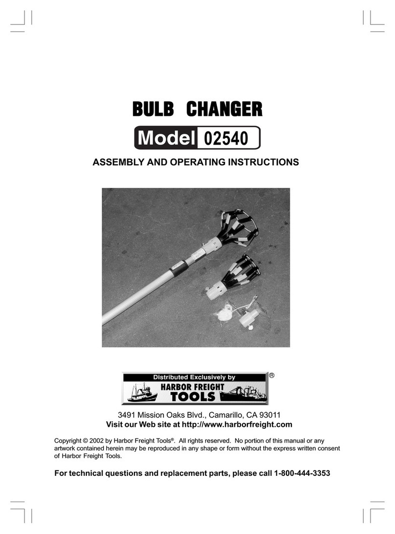 Harbor Freight Tools 02540 Assembly and operating instructions
