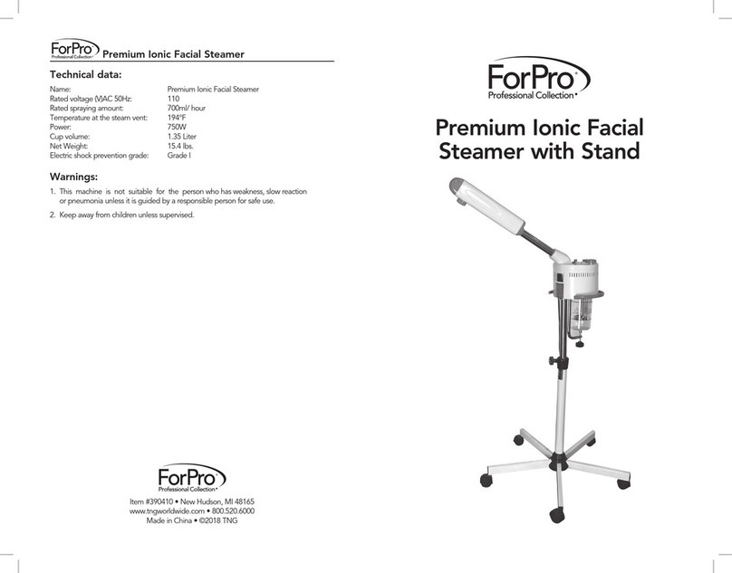 ForPro Premium Ionic Facial Steamer Technical data