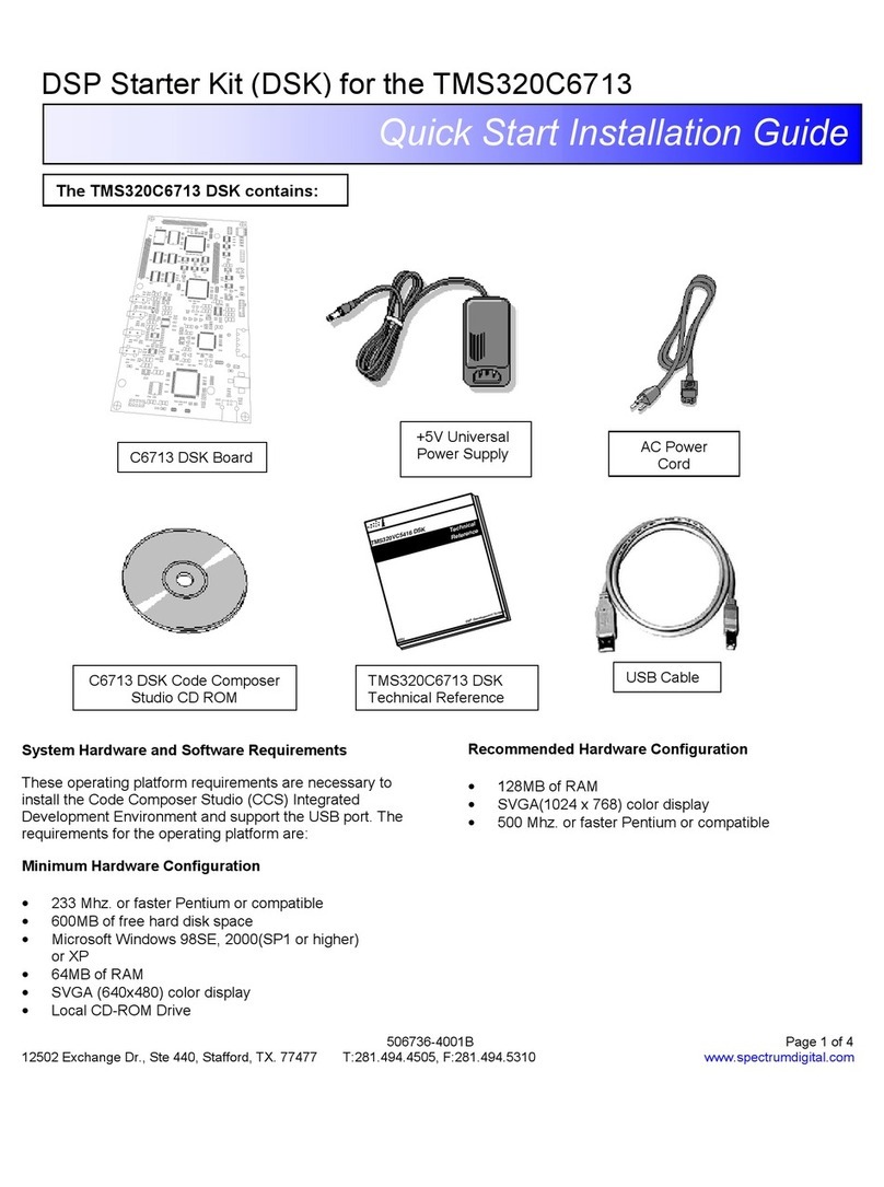 Spectrum Digital TMS320C6713 DSK Instruction Manual