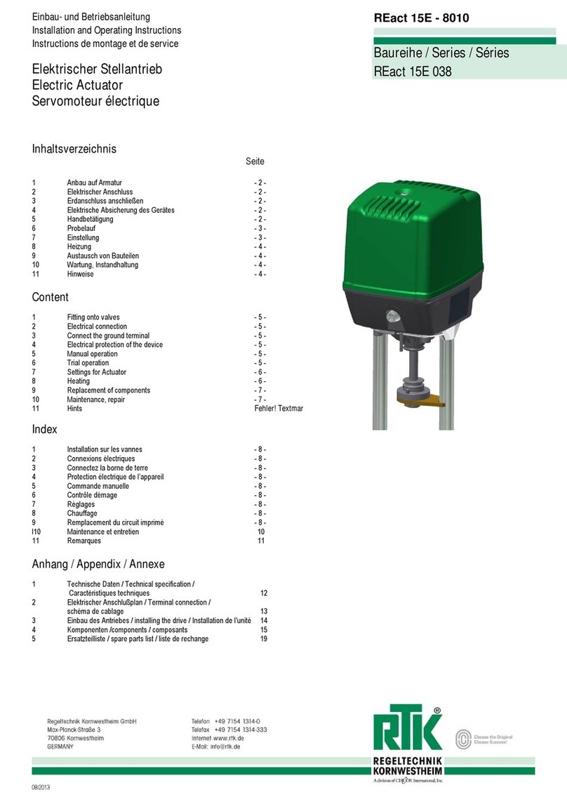 RTK REact 15E 038 Series Installation and operating instructions