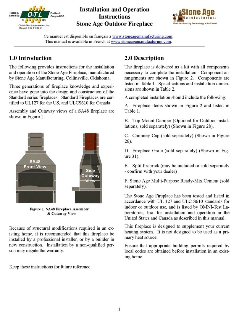 StoneAge SA 48 Installation and operation instructions
